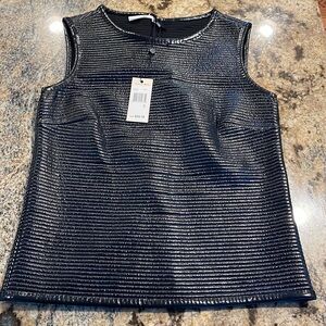 Black sleeveless top